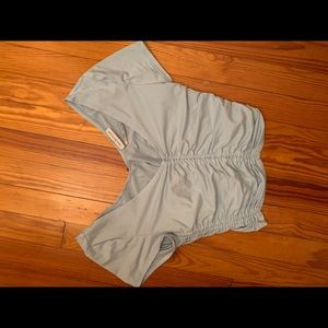 Baby blue cropped top- urban outfitters